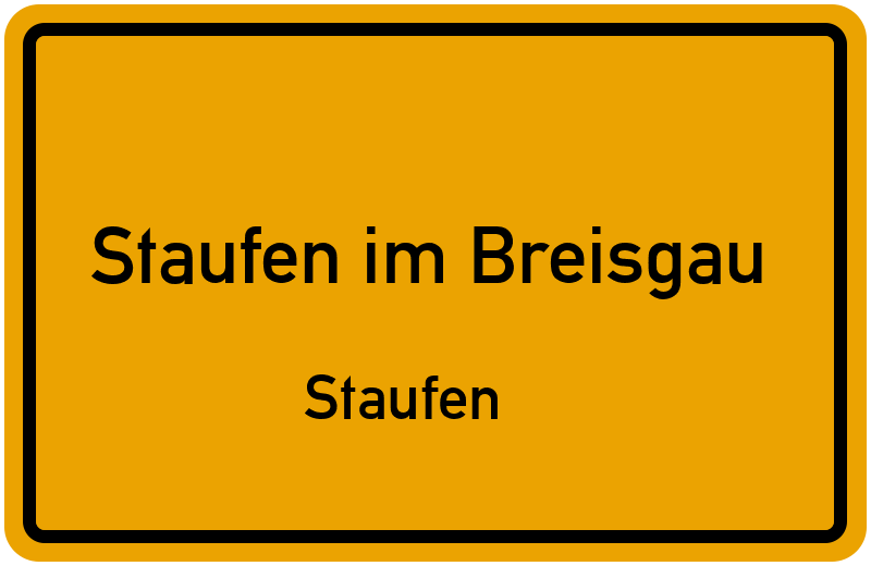 Ortsschild Staufen im Breisgau
