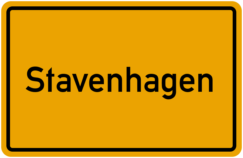 Ortsschild Stavenhagen
