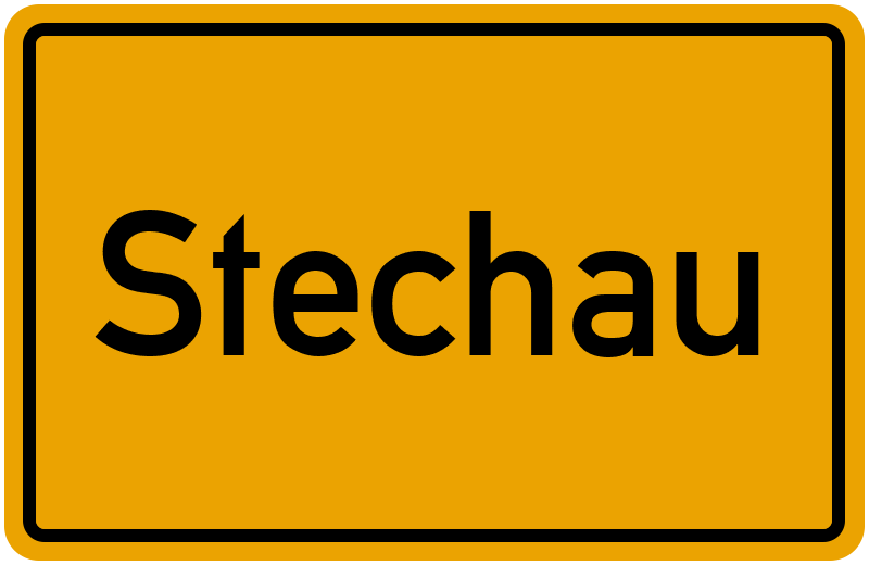 Ortsschild Stechau