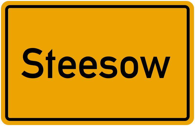 Ortsschild Steesow