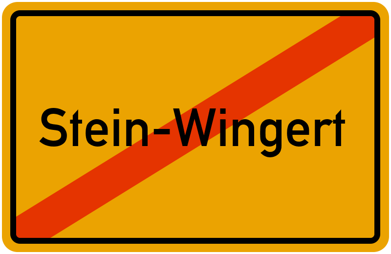 Ortsschild Stein-Wingert