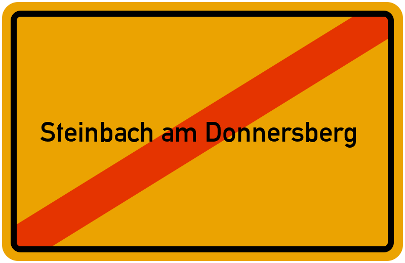 Ortsschild Steinbach am Donnersberg