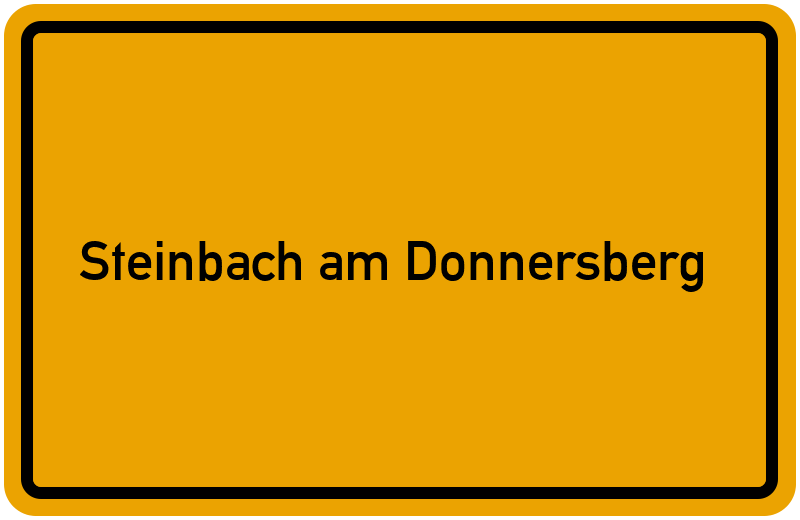 Ortsschild Steinbach am Donnersberg