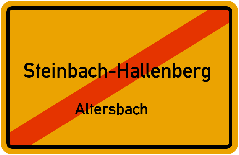 Ortsschild Steinbach-Hallenberg