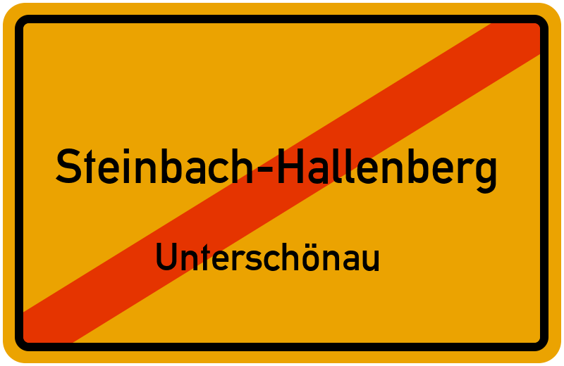 Ortsschild Steinbach-Hallenberg