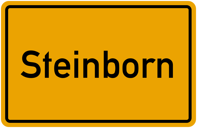 Ortsschild Steinborn