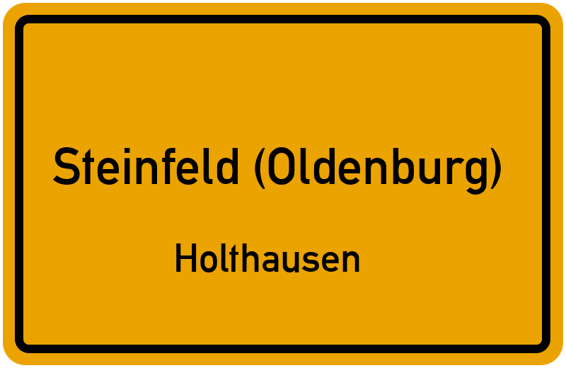 Ortsschild Steinfeld (Oldenburg)