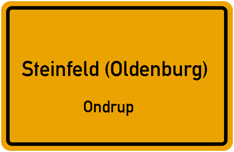 Ortsschild Steinfeld (Oldenburg)