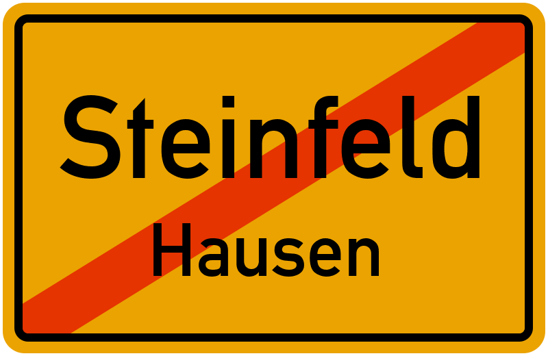 Ortsschild Steinfeld