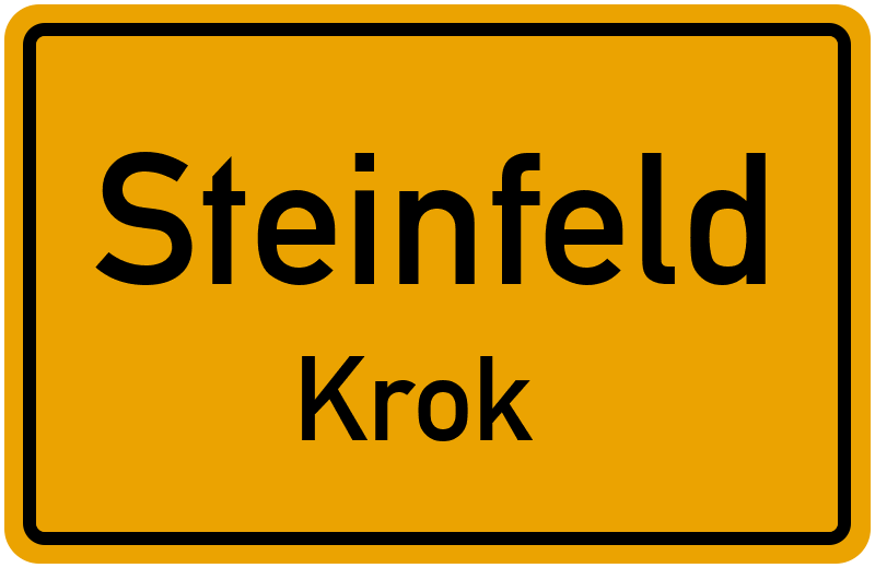 Ortsschild Steinfeld