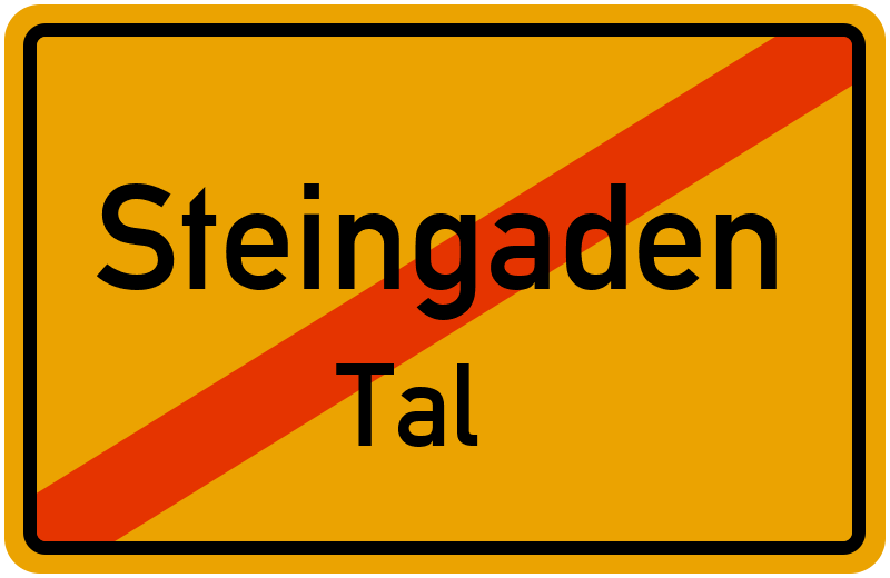 Ortsschild Steingaden
