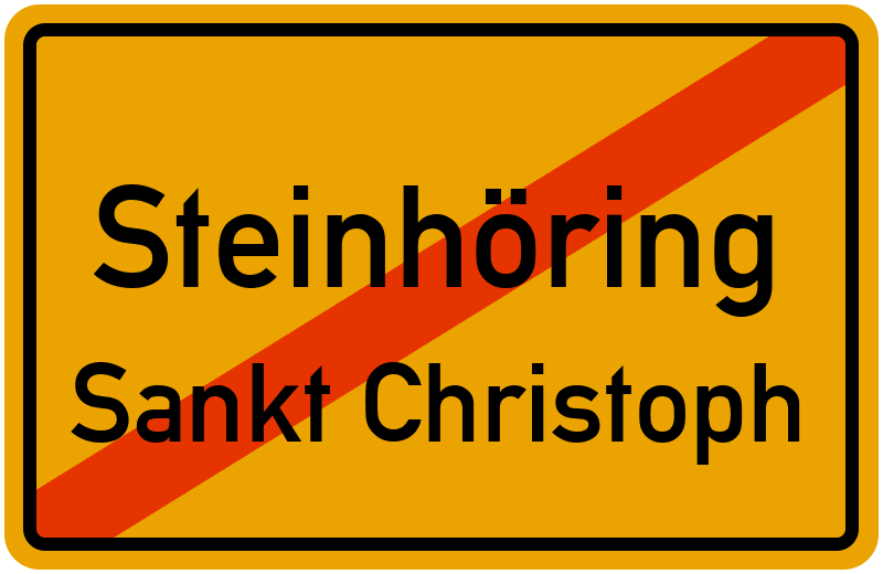 Ortsschild Steinhöring