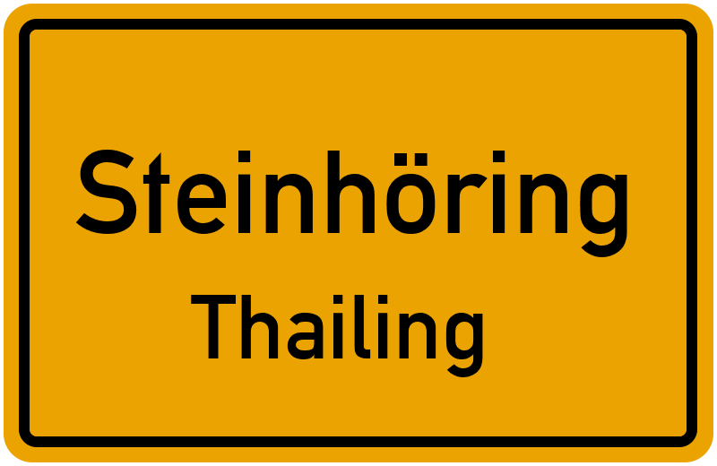 Ortsschild Steinhöring