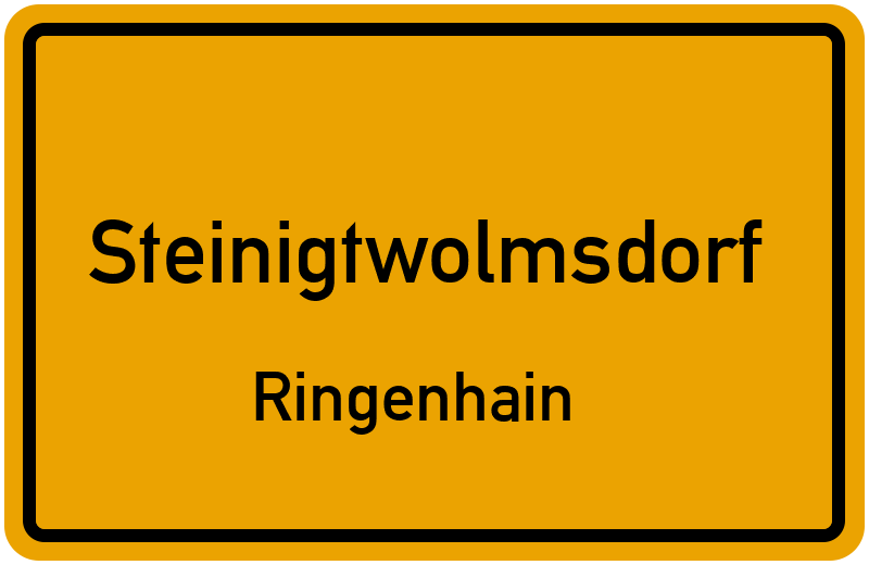 Ortsschild Steinigtwolmsdorf