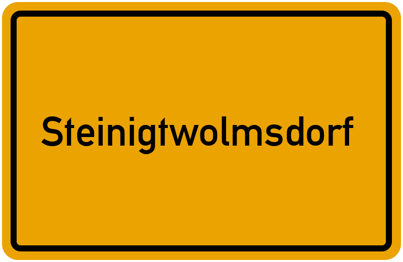 Ortsschild Steinigtwolmsdorf