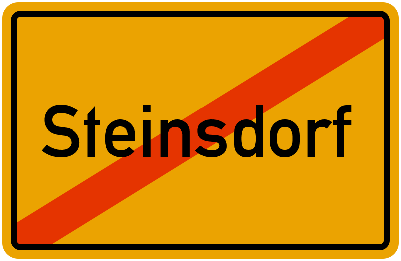 Ortsschild Steinsdorf