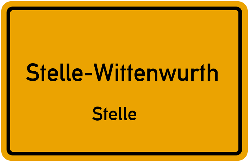 Ortsschild Stelle-Wittenwurth