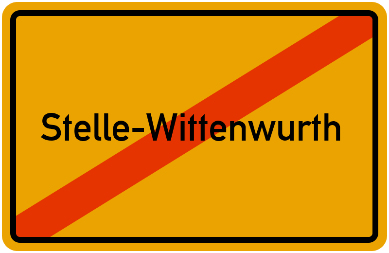 Ortsschild Stelle-Wittenwurth