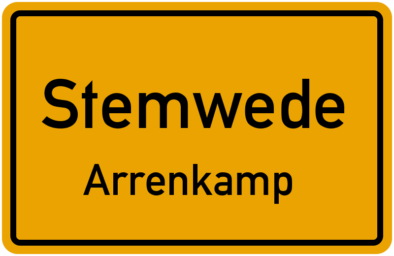 Ortsschild Stemwede