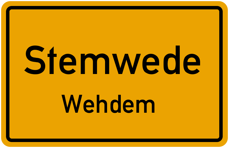 Ortsschild Stemwede