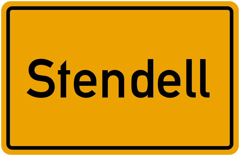 Ortsschild Stendell
