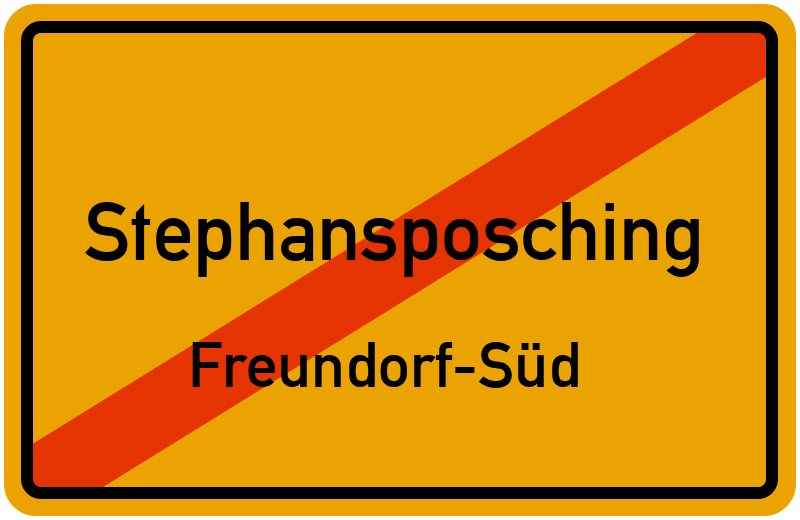 Ortsschild Stephansposching