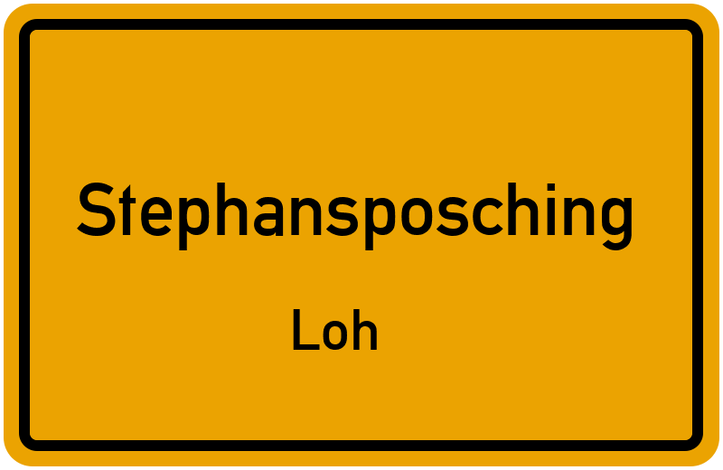 Ortsschild Stephansposching