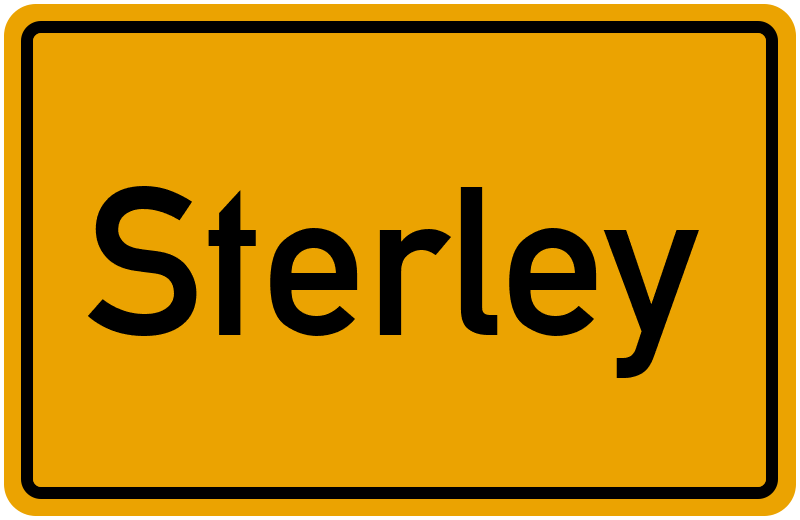 Ortsschild Sterley