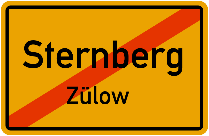 Ortsschild Sternberg