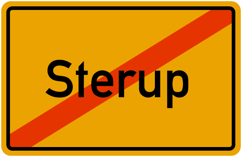 Ortsschild Sterup