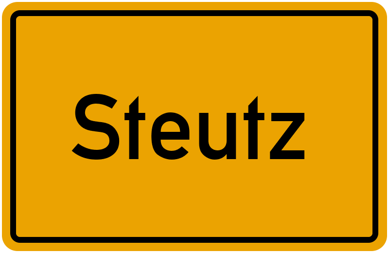 Ortsschild Steutz