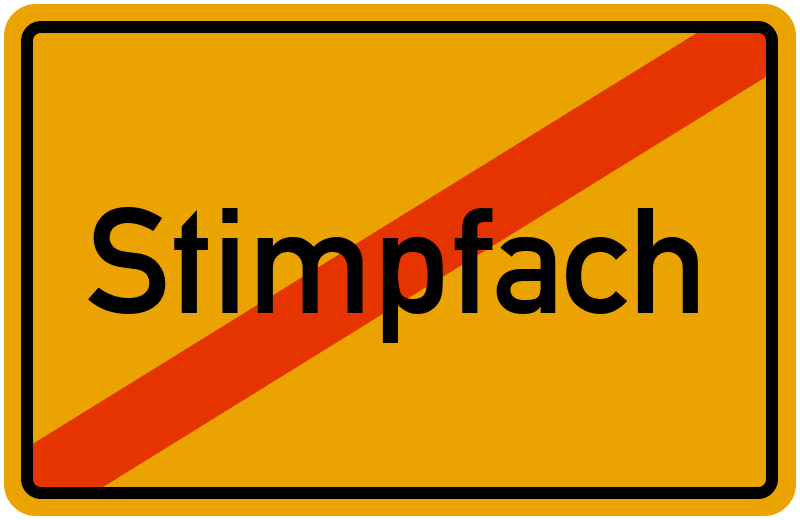 Ortsschild Stimpfach