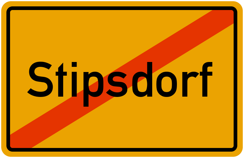 Ortsschild Stipsdorf