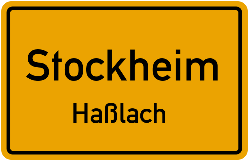 Ortsschild Stockheim