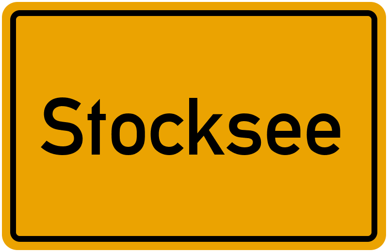 Ortsschild Stocksee