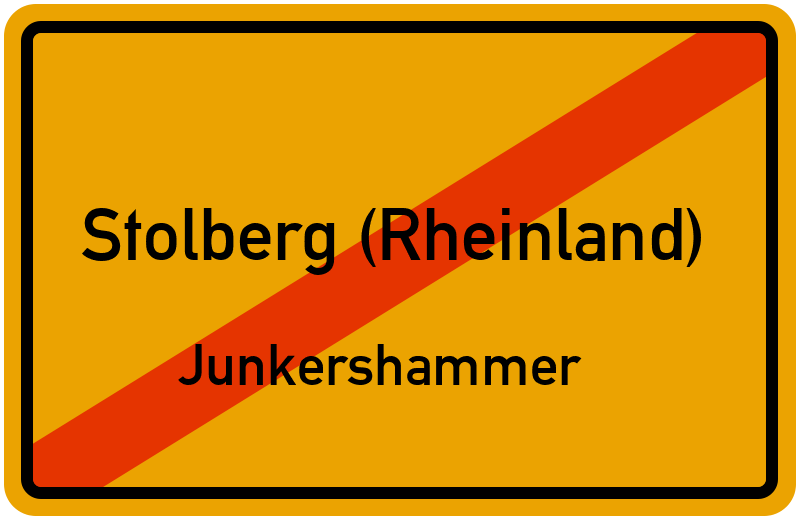 Ortsschild Stolberg (Rheinland)