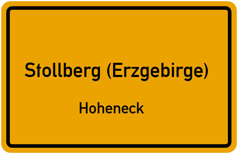 Ortsschild Stollberg (Erzgebirge)