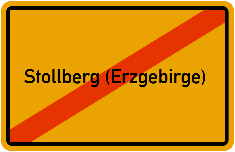 Ortsschild Stollberg (Erzgebirge)