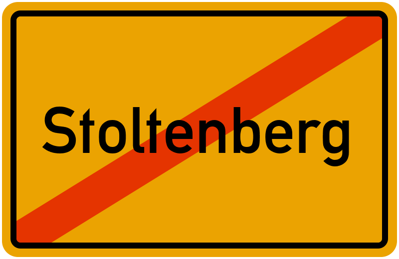Ortsschild Stoltenberg