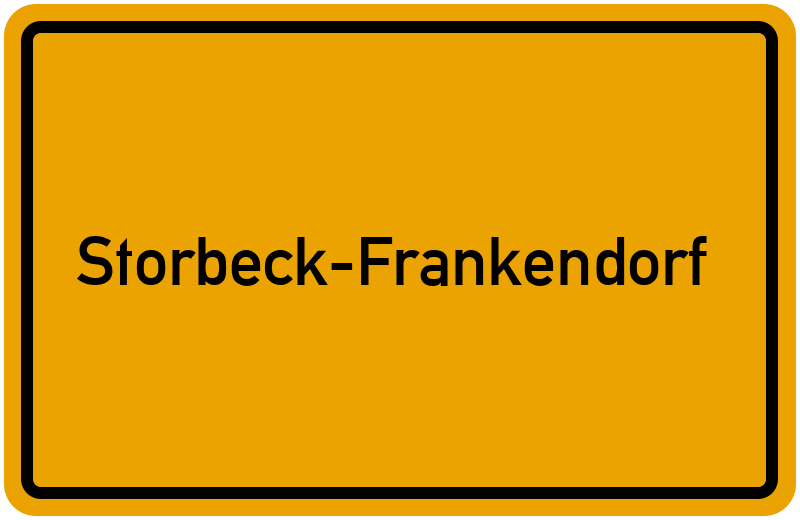 Ortsschild Storbeck-Frankendorf