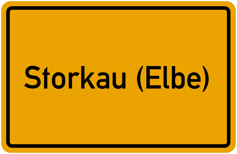 Ortsschild Storkau (Elbe)