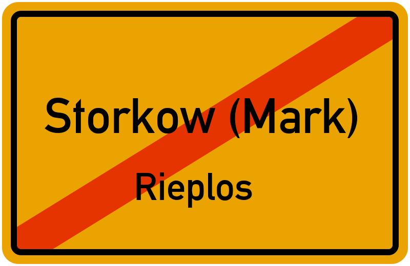 Ortsschild Storkow (Mark)