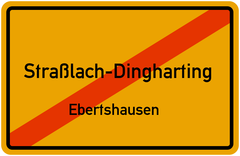 Ortsschild Straßlach-Dingharting