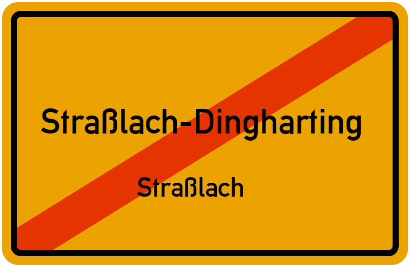 Ortsschild Straßlach-Dingharting