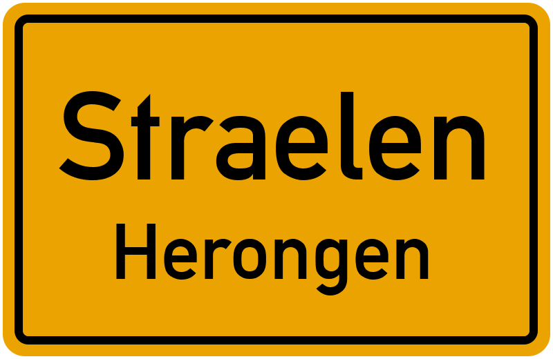 Ortsschild Straelen