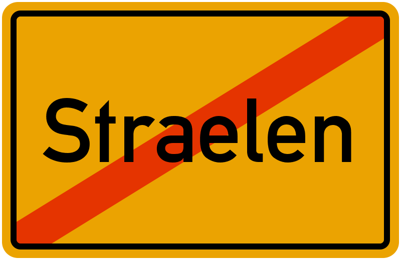 Ortsschild Straelen