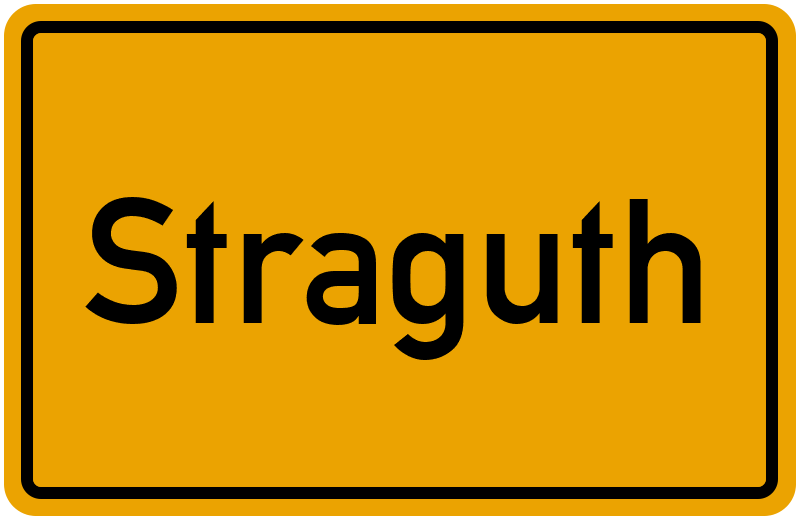 Ortsschild Straguth