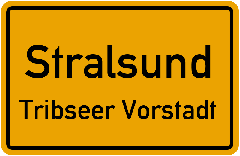 Ortsschild Stralsund