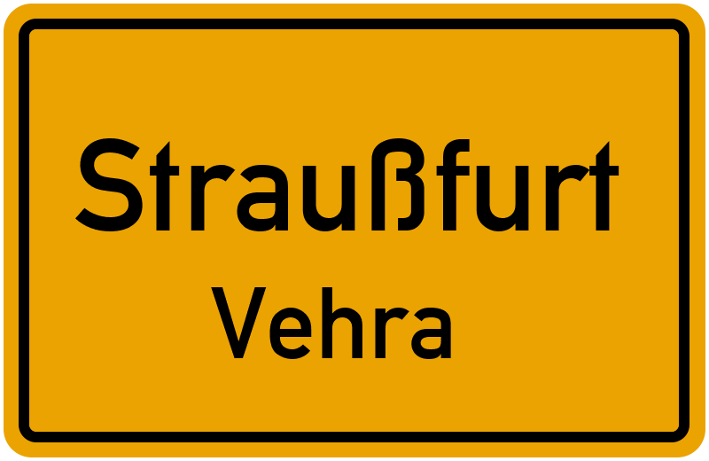 Ortsschild Straußfurt