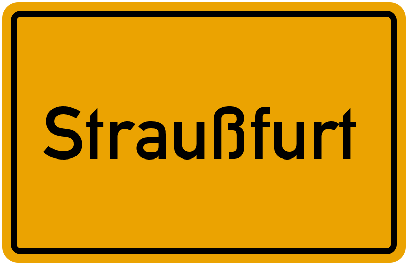 Ortsschild Straußfurt